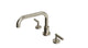 Contour Two Handle Deck Mount Squaretop Bath Trim with Soft Lever Handles in French Nickel