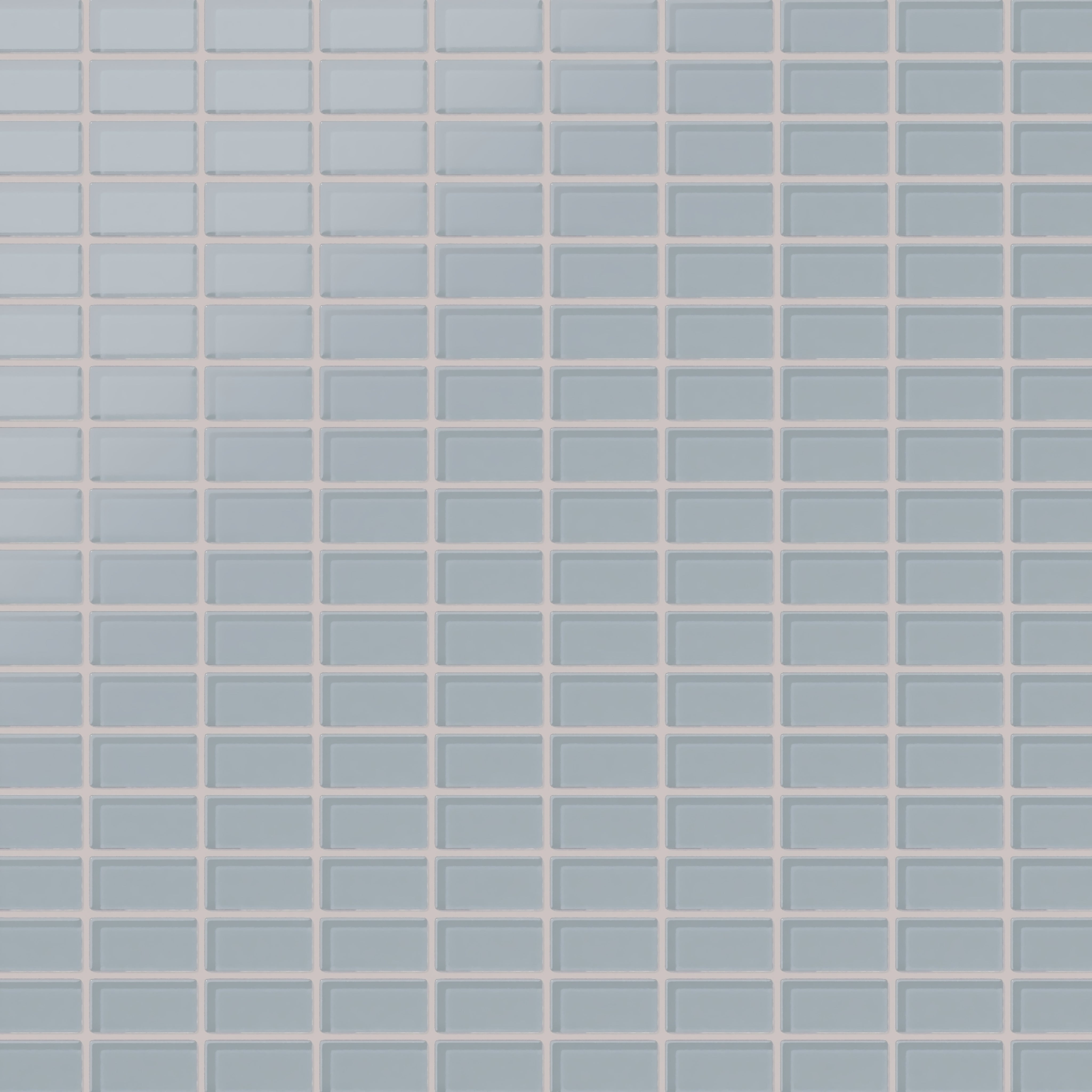 1x2 Straight Set Sheeted Glass Mosaic Tile in Pinyon Jay Matte