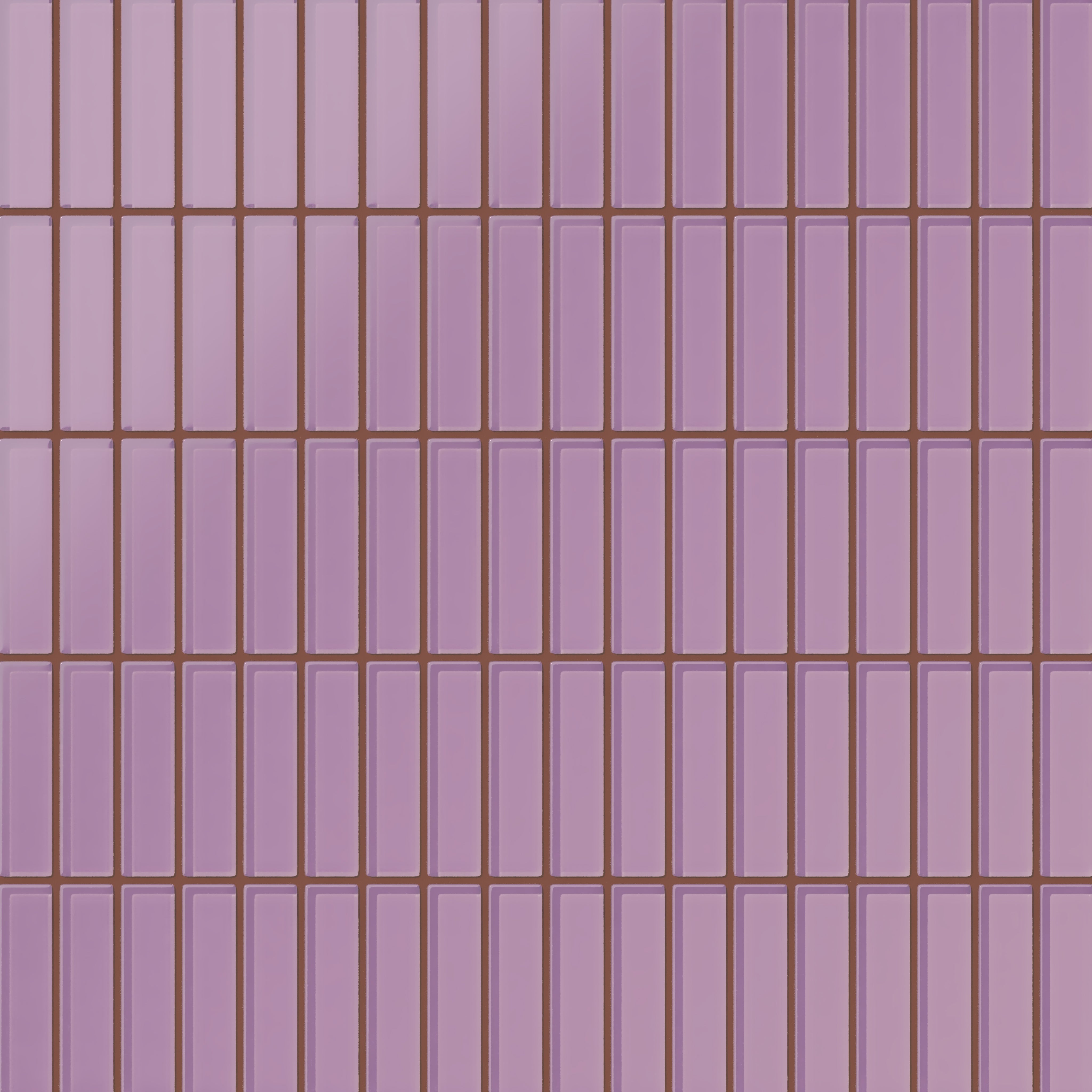 1x4 Straight Set Sheeted Glass Mosaic Tile in Waxbill Matte