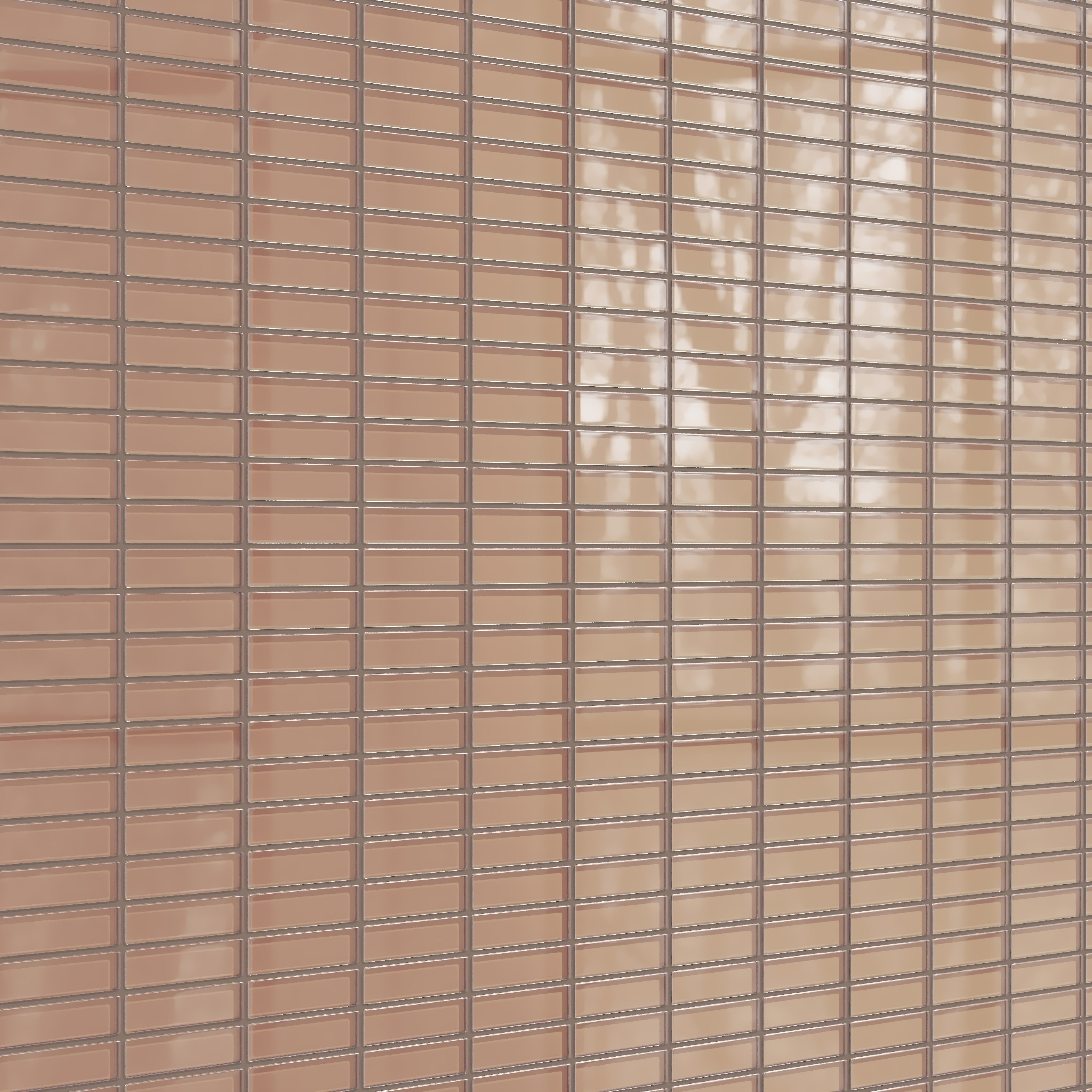 1x4 Straight Set Sheeted Glass Mosaic Tile in Sora Gloss