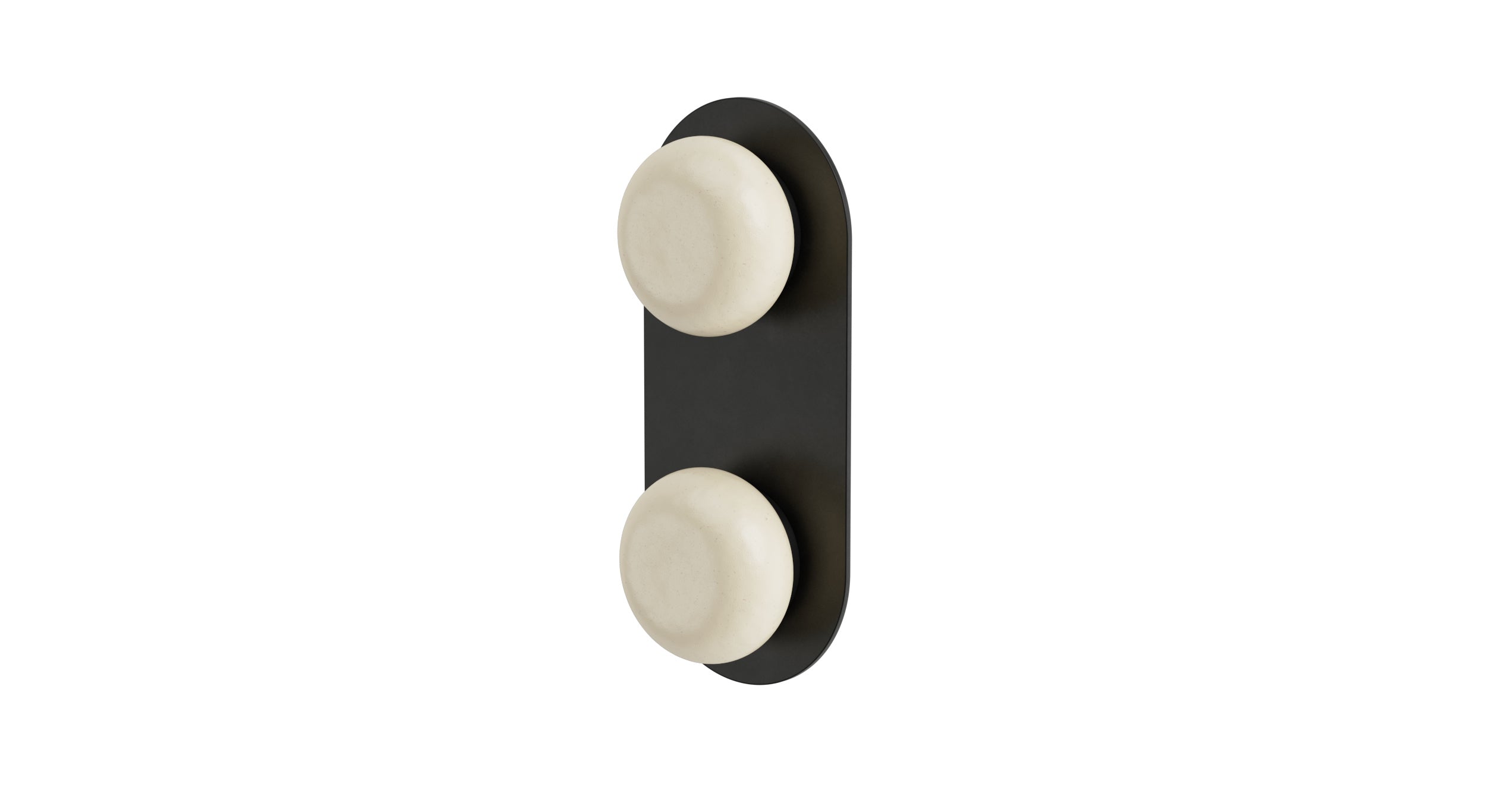 Foundry Two Handle Wall Mount Shower Trim with Pebble Ceramic Knob Handles in Oil Rubbed Bronze