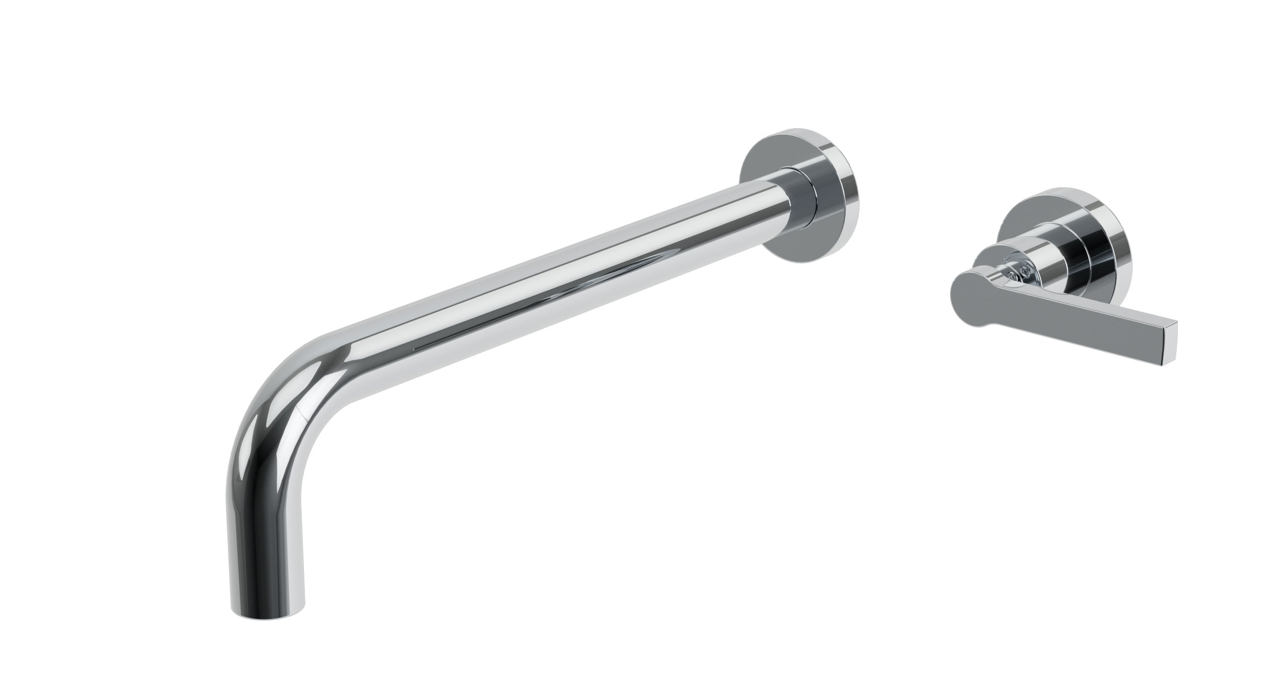 Flatiron One Handle Wall Mount 12" Lavatory Faucet with Linear Lever Handle
