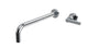 Flatiron One Handle Wall Mount 12" Lavatory Faucet with Linear Lever Handle in Polished Chrome