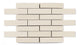 1x4 Half Offset Sheeted Original Ceramic Mosaic Tile in Ivory Matte