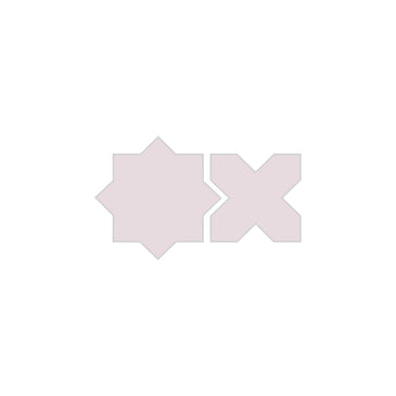 Mini Star & Cross Original Ceramic Tile in Evening Glow Matte