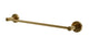 Flatiron Round Towel Bar 18" in Uncoated Polished Brass