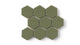 3" Hexagon Sheeted Original Ceramic Mosaic Tile in Peabody Gloss