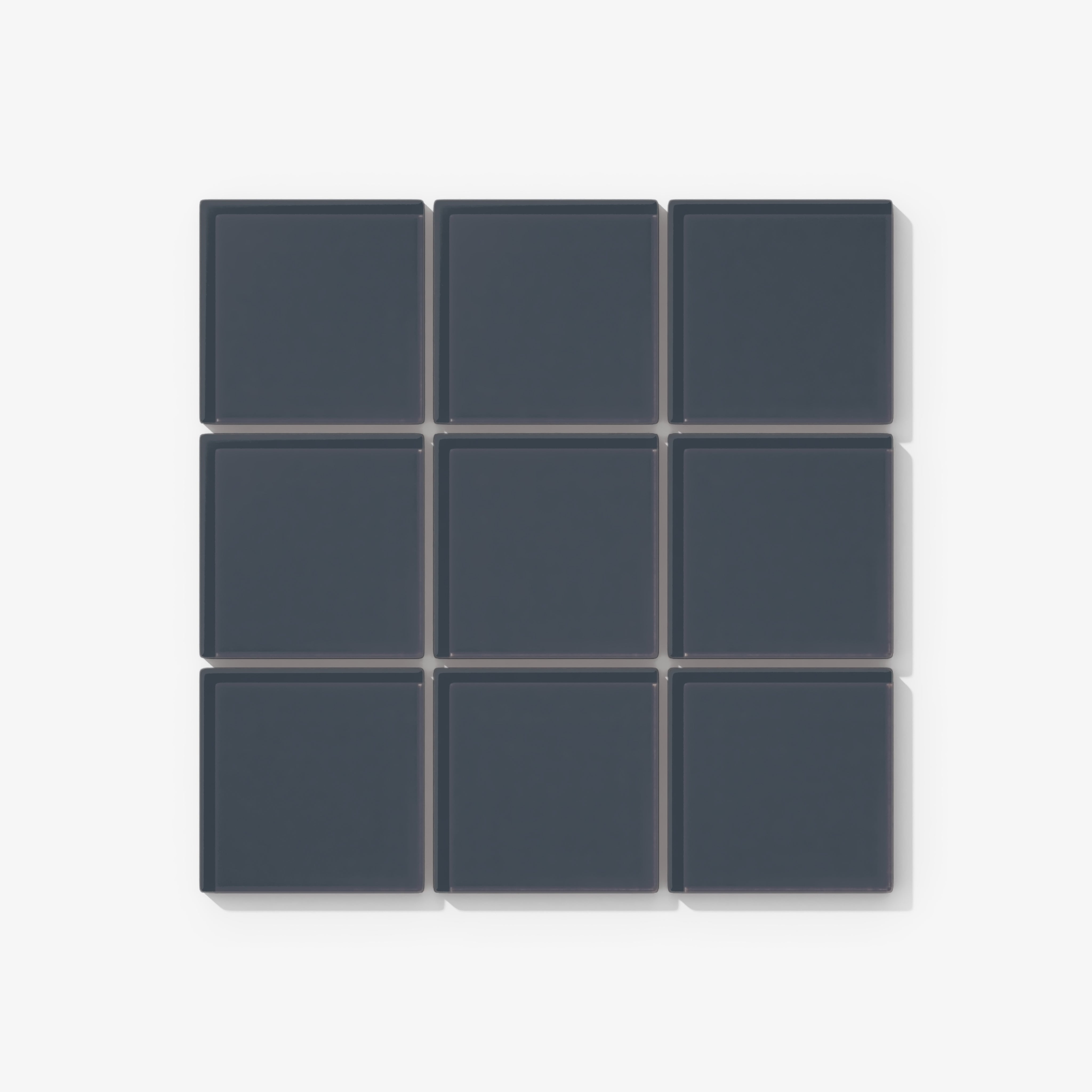 3x3 Straight Set Sheeted Glass Mosaic Tile in Junco Gloss