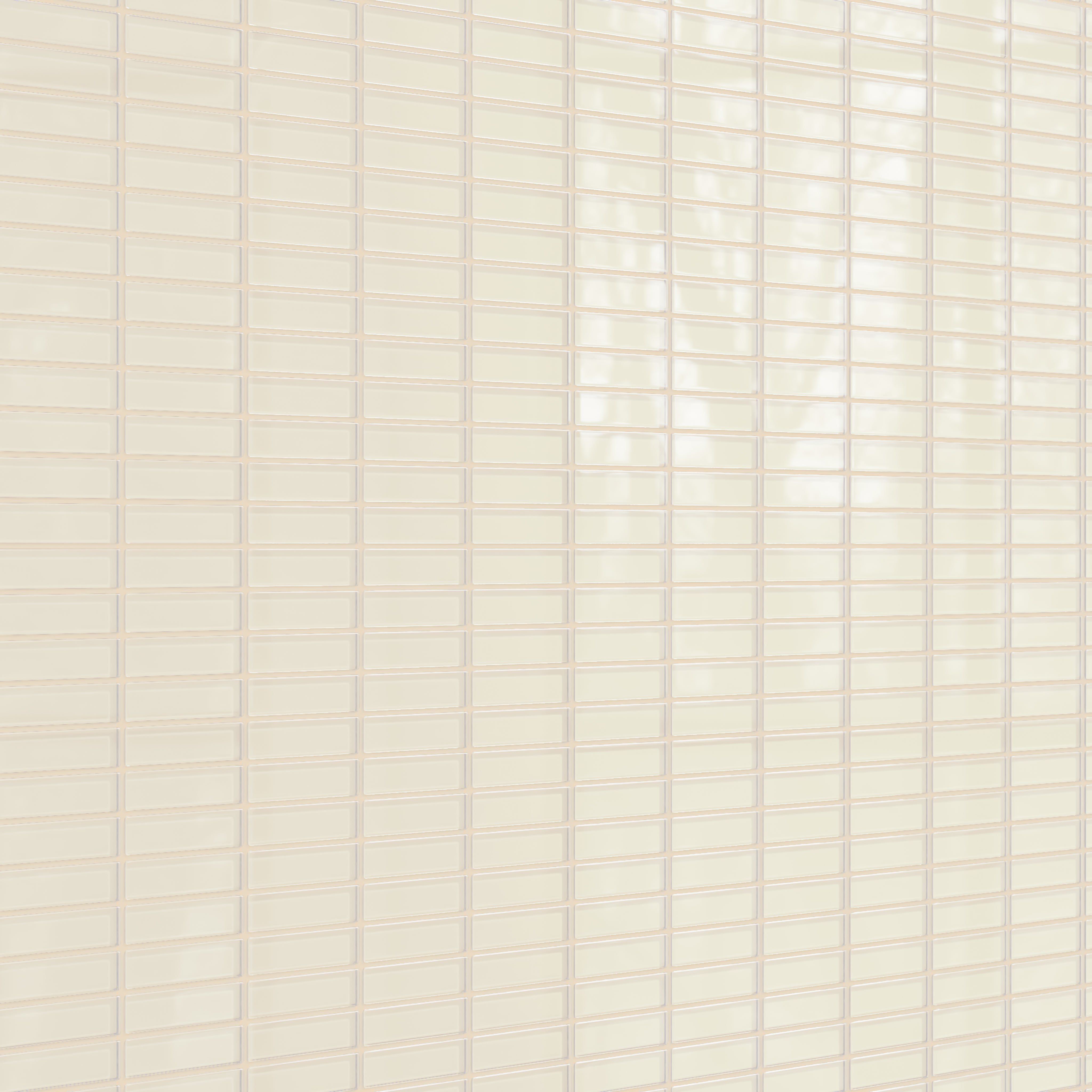 1x4 Straight Set Sheeted Glass Mosaic Tile in Sparrow Gloss