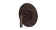 Contour One Handle Wall Mount Shower Trim with Soft Lever Handle in Architectural Copper
