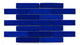1x4 Half Offset Sheeted Original Ceramic Mosaic Tile in Azul Gloss