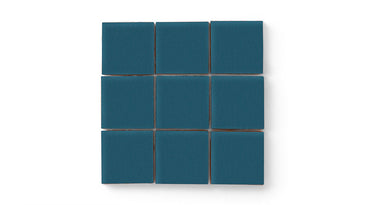3x3 Straight Set Sheeted Original Ceramic Mosaic Tile in Adriatic Sea Matte