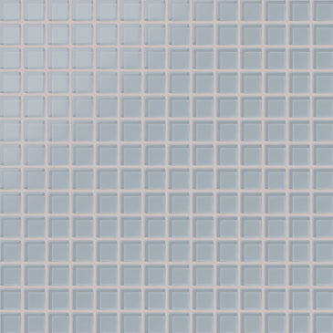 1x1 Straight Set Sheeted Glass Mosaic Tile in Pinyon Jay Matte