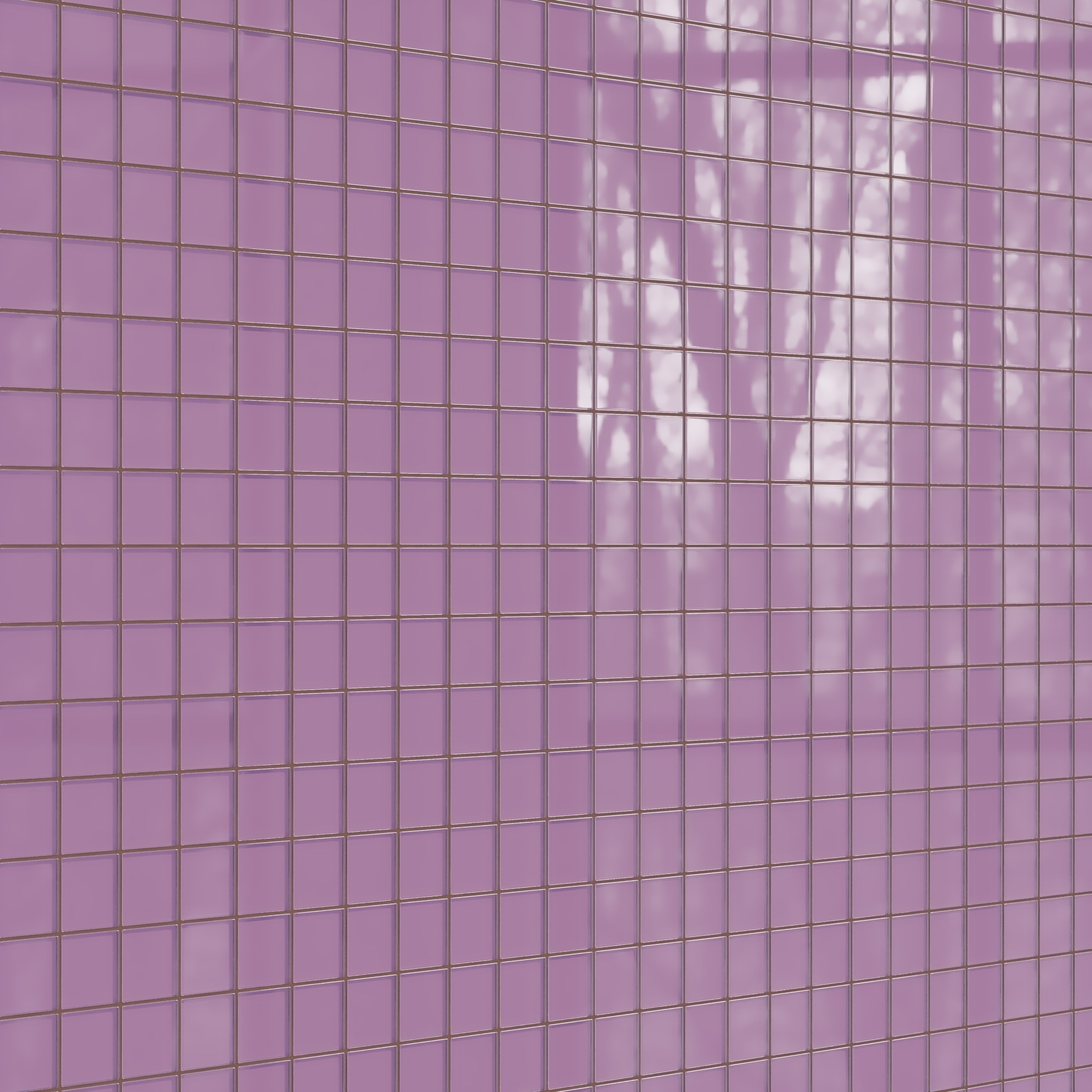 3x3 Straight Set Sheeted Glass Mosaic Tile in Waxbill Gloss