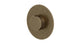 Foundry One Handle Wall Mount Shower Trim with Barrel Knob Handle in Antique Brass
