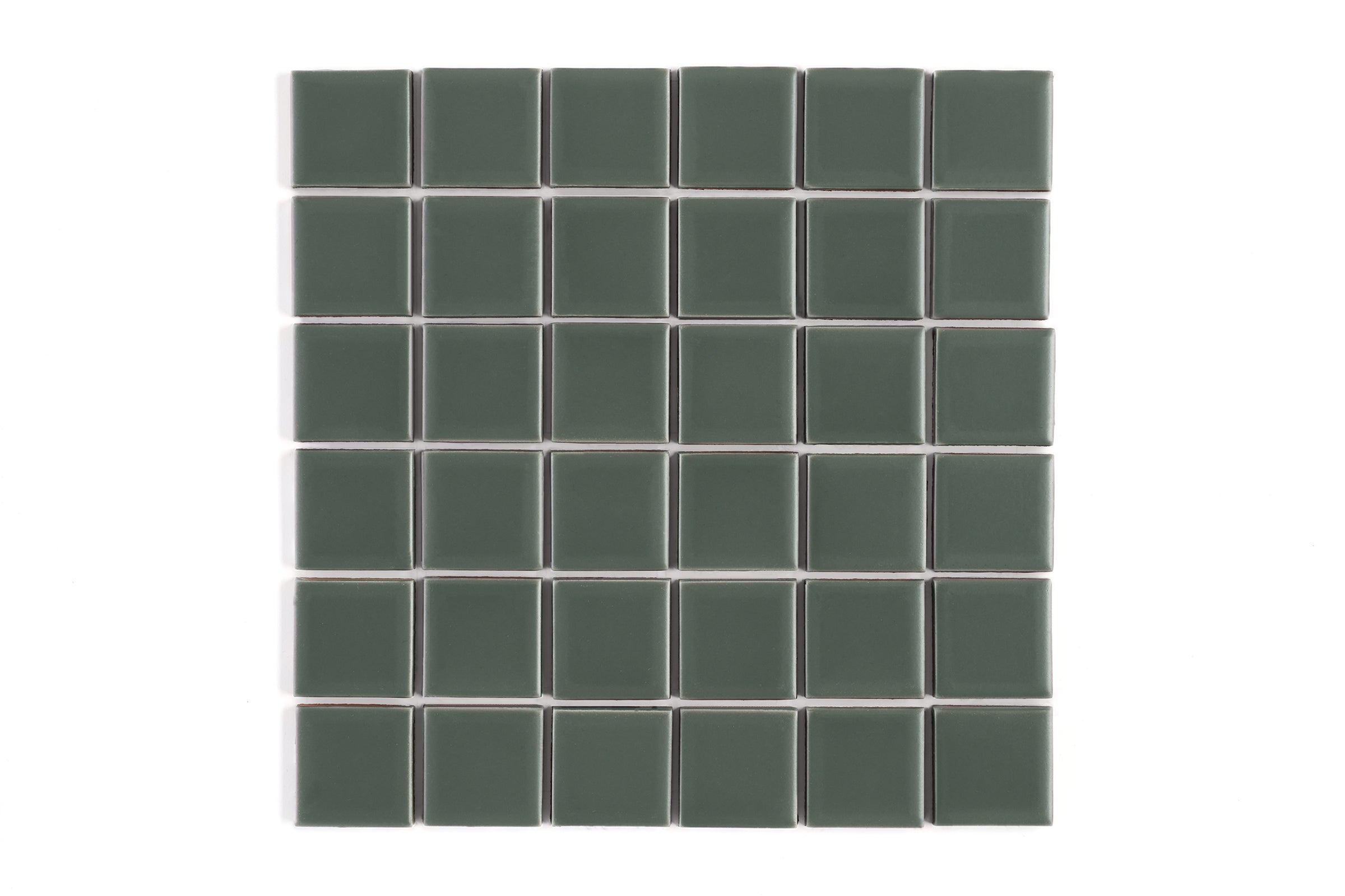 2x2 Straight Set Sheeted Original Ceramic Mosaic Tile in Tempest Matte