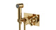 Emerson One Handle Wall Mount Bidet Trim with Defined Cross Handle in Polished Brass
