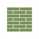 1x4 Half Offset Sheeted Original Ceramic Mosaic Tile in Kelp Matte
