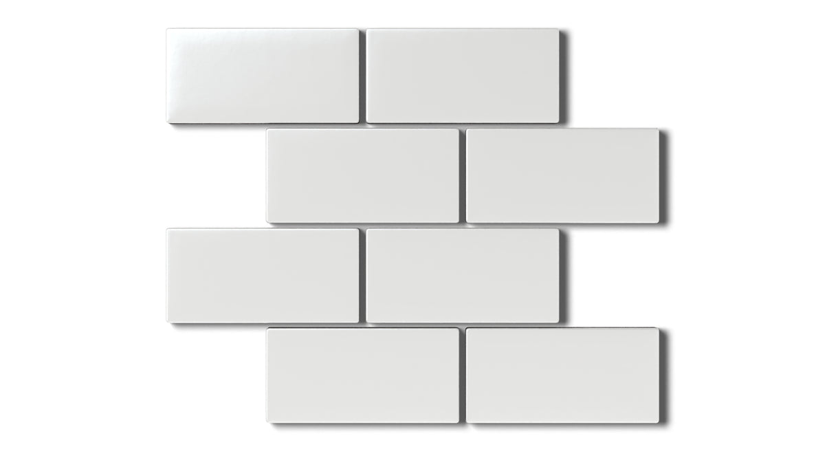 Zinc 2x4 Half Offset Sheeted Matte Natural Press Ceramic Tile