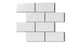 2x4 Half Offset Sheeted Natural Press Ceramic Mosaic Tile in Zinc Matte