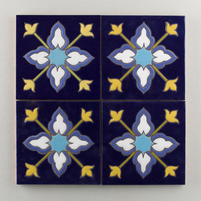6x6 Handpainted Sample Vigo  in Cool Motif