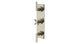 Flatiron Three Handle Wall Mount Shower Trim with Linear Cross/Linear Lever Handles in French Nickel