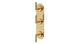 Contour Three Handle Wall Mount Shower Trim with Soft Lever Handles in Satin Brass