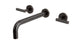 Contour Two Handle Wall Mount 10" Lavatory Faucet with Soft Lever Handles in Antique Bronze