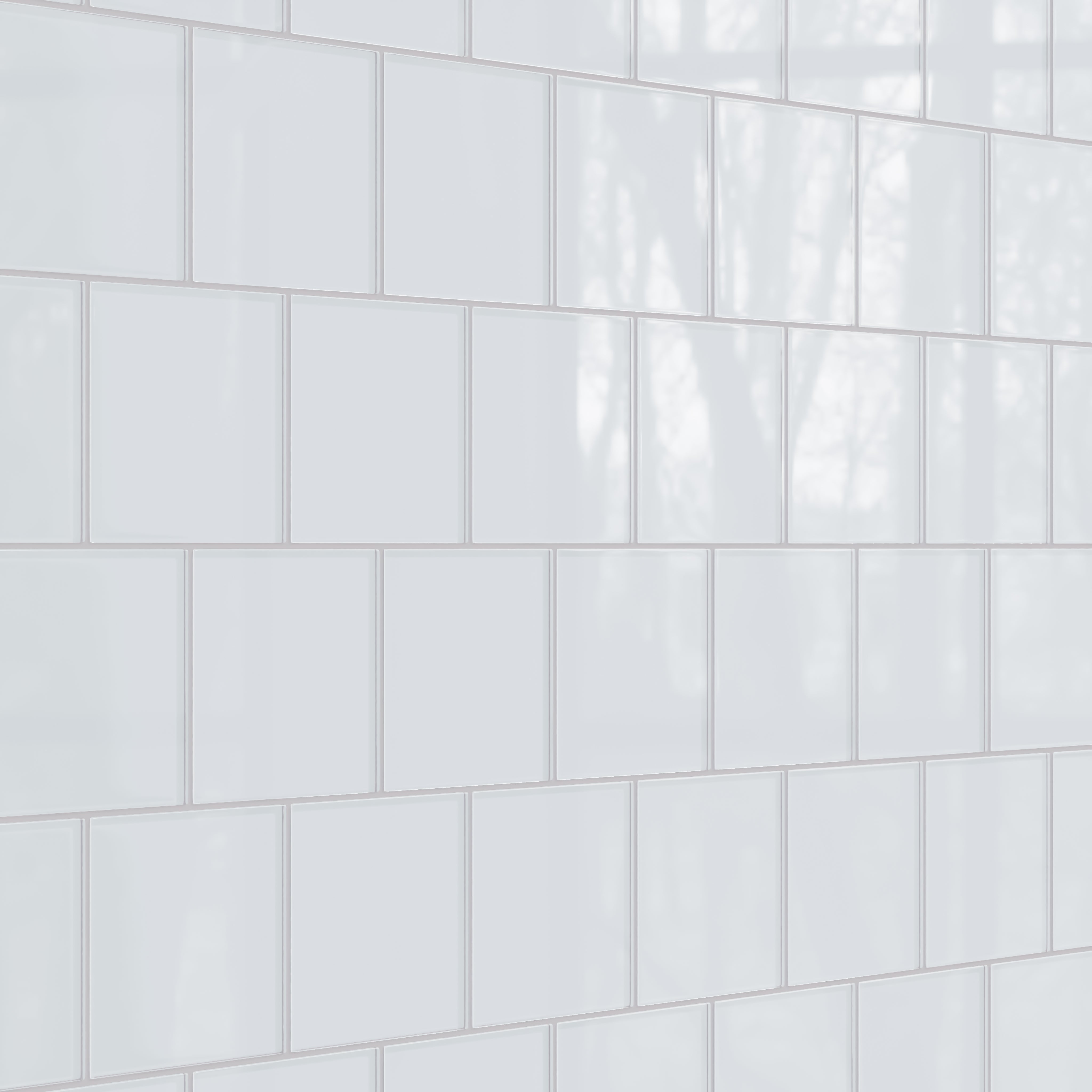 6x6 Glass Tile in Snowy Owl Gloss