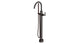Contour One Handle Floor Mount Gooseneck Bath Trim with Hand Shower and Soft Lever Handle in Antique Bronze