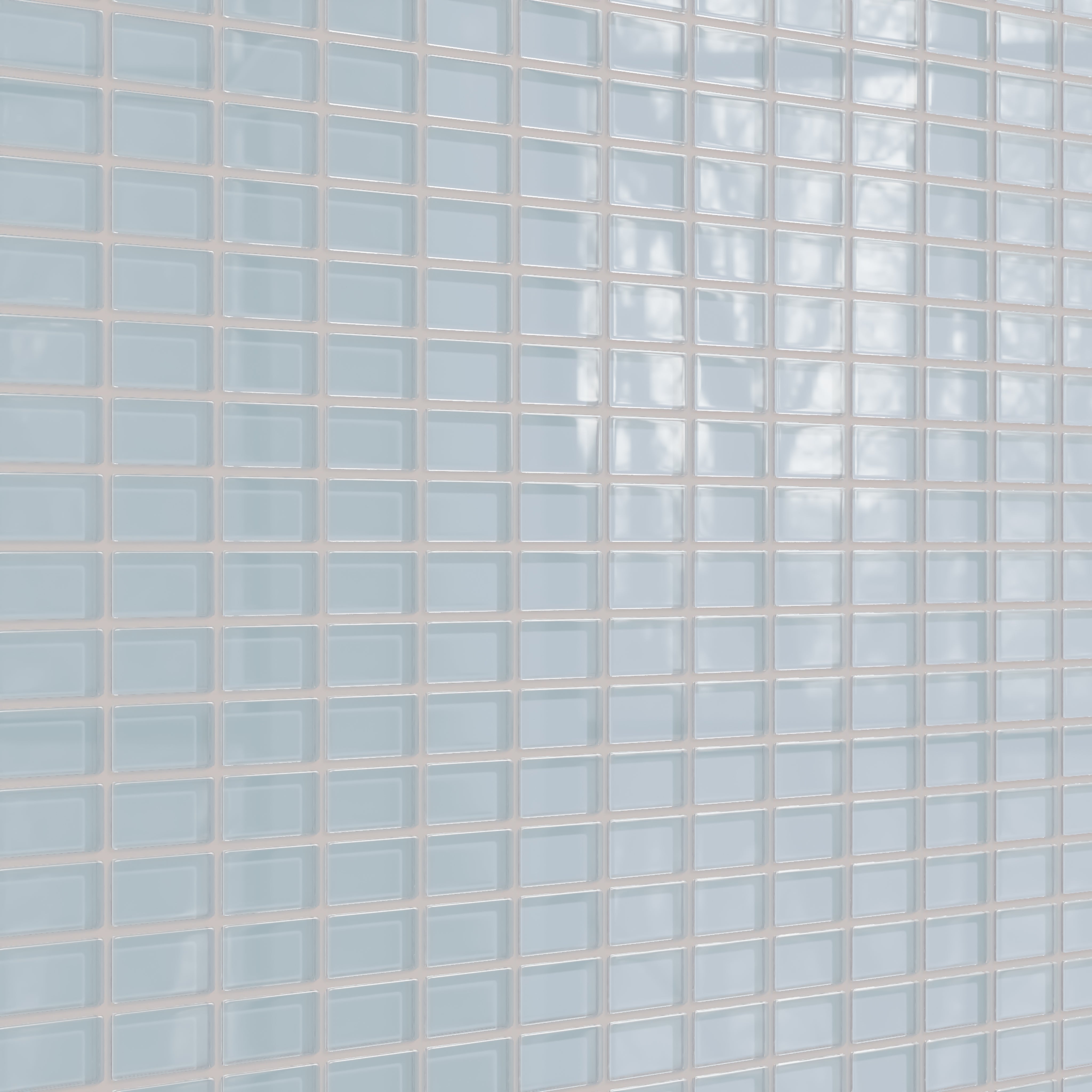 1x2 Straight Set Sheeted Glass Mosaic Tile in Partridge Gloss