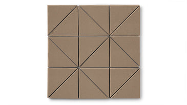 4" Triangle Original Ceramic Tile in Sandstone Matte