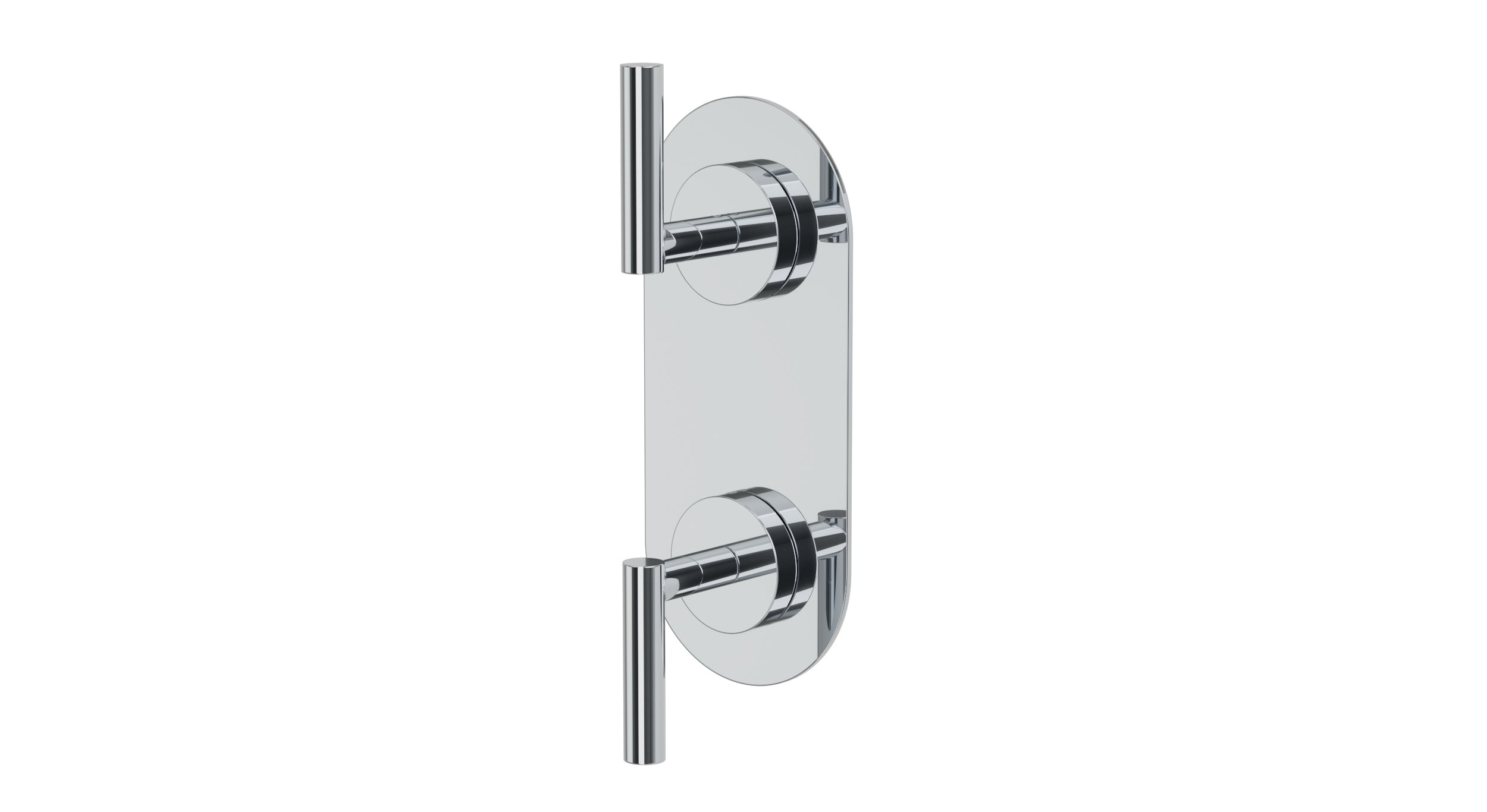 Contour Two Handle Wall Mount Shower Trim with Soft Lever Handles