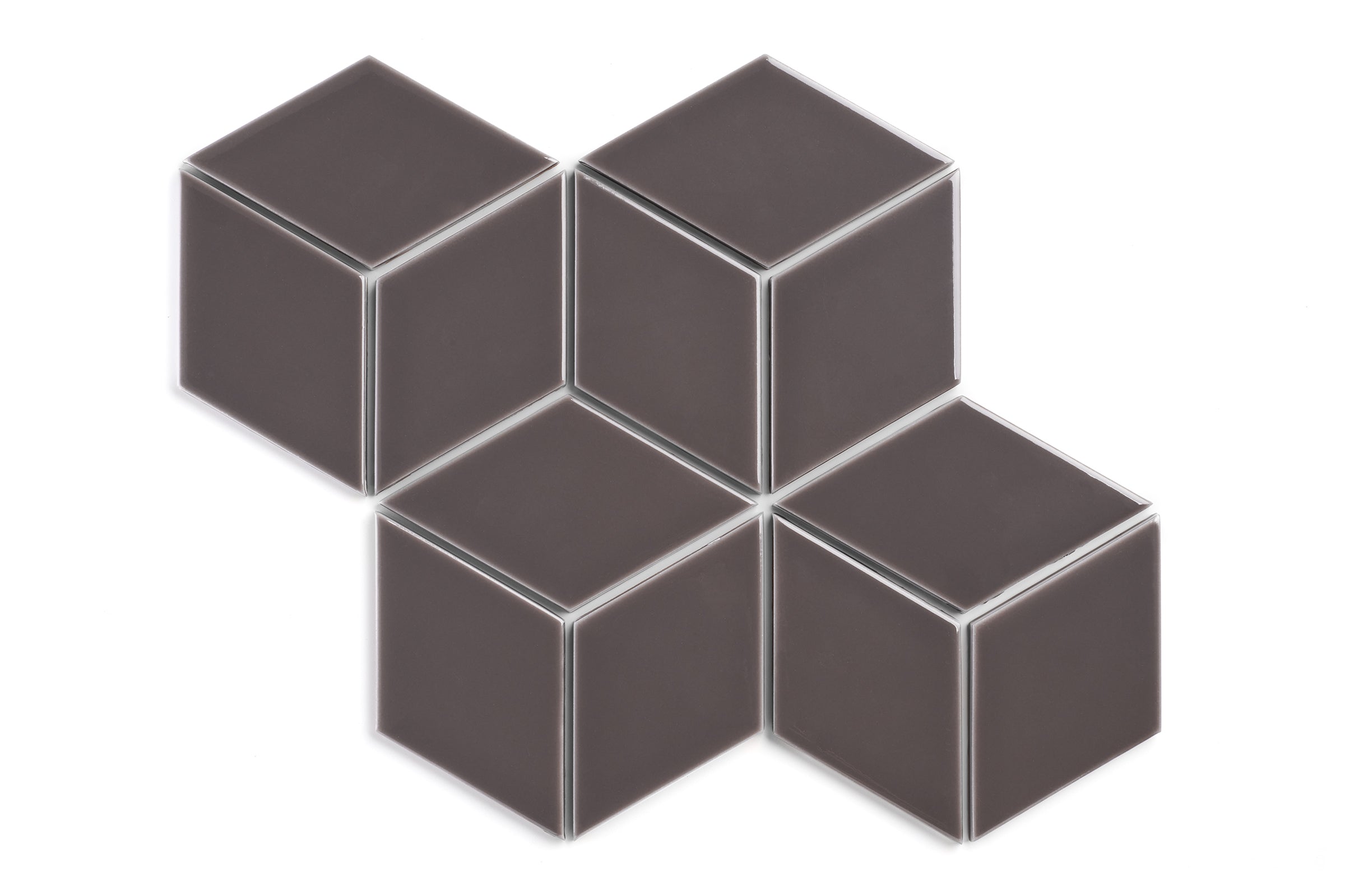 Large Diamond Original Ceramic Tile in Kalamata Gloss