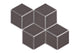 Large Diamond Original Ceramic Tile in Kalamata Gloss