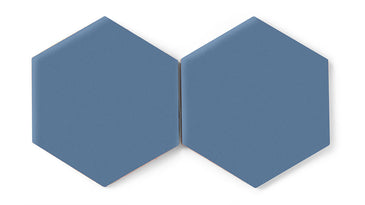 8" Hexagon Original Ceramic Tile in Caribbean Sea Matte