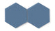 8" Hexagon Original Ceramic Tile in Caribbean Sea Matte