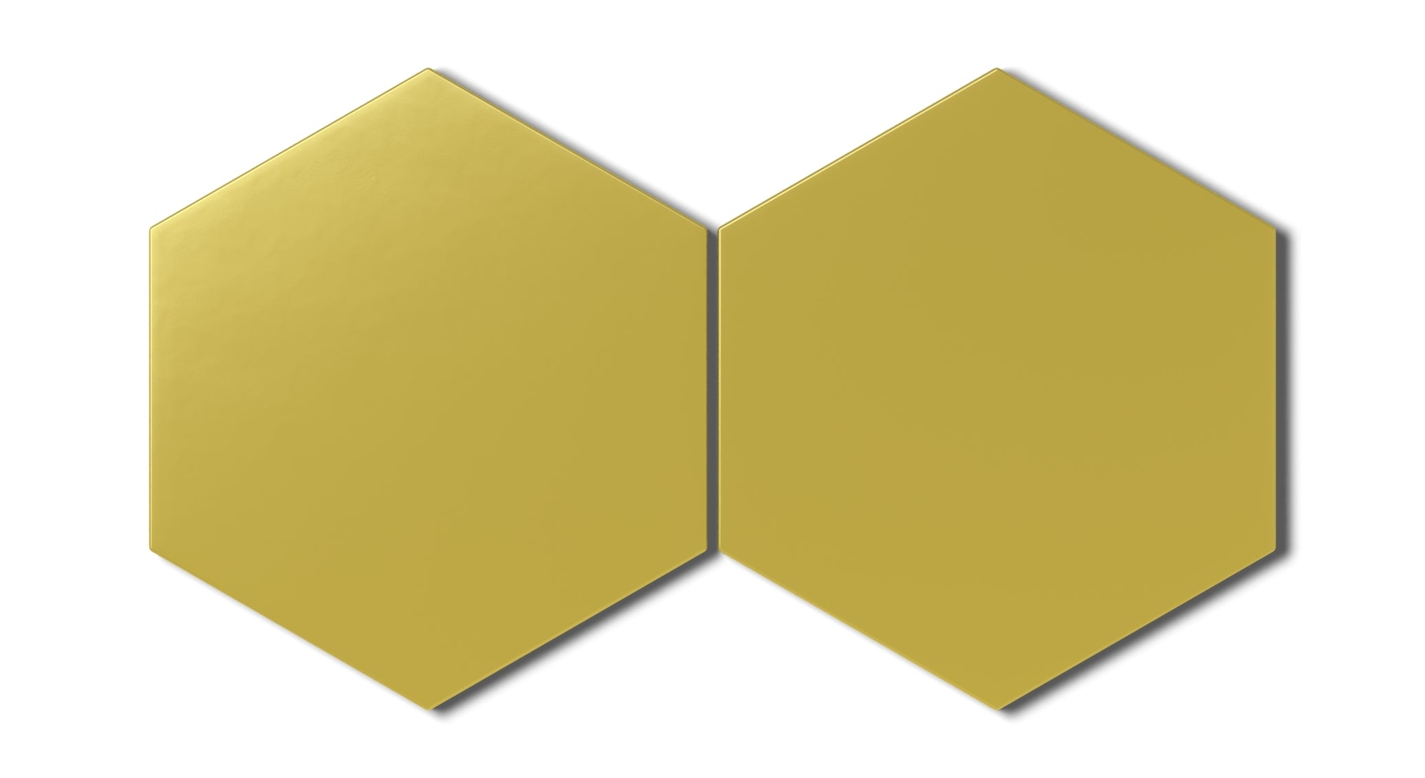 8" Hexagon Natural Press Ceramic Tile in Azo Green Matte