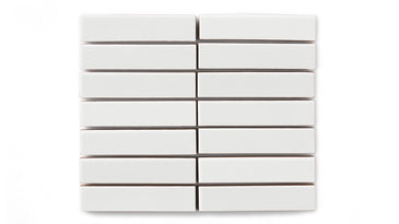 1x4 Straight Set Sheeted Original Ceramic Mosaic Tile in Frost Matte