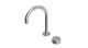 Foundry One Handle Deck Mount Gooseneck Lavatory Faucet with Barrel Knob Handle in Satin Chrome