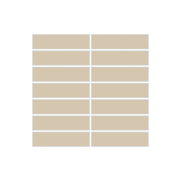 1x4 Straight Set Sheeted Original Ceramic Mosaic Tile in Dolomite Gloss