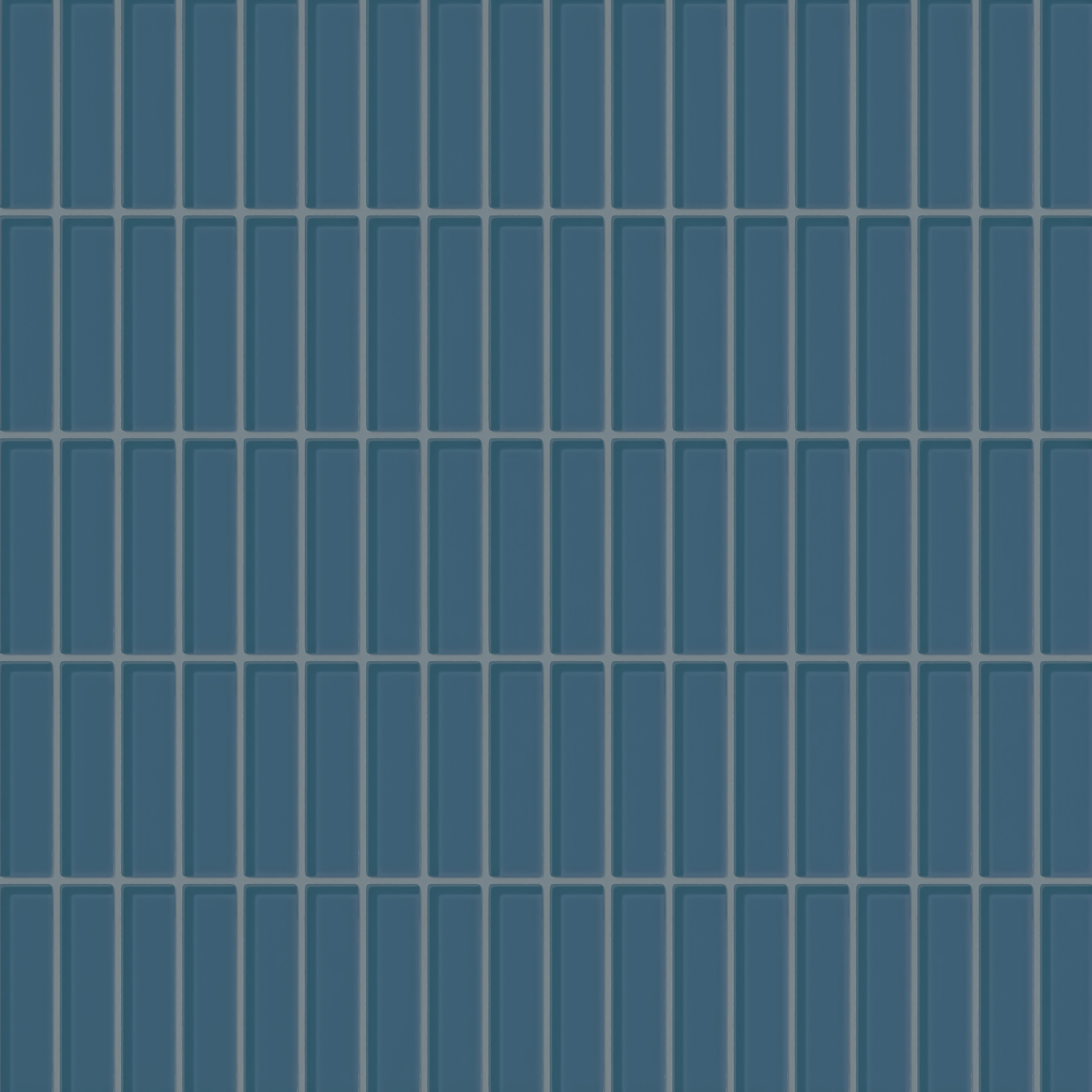 1x4 Straight Set Sheeted Glass Mosaic Tile in Blue Jay Gloss
