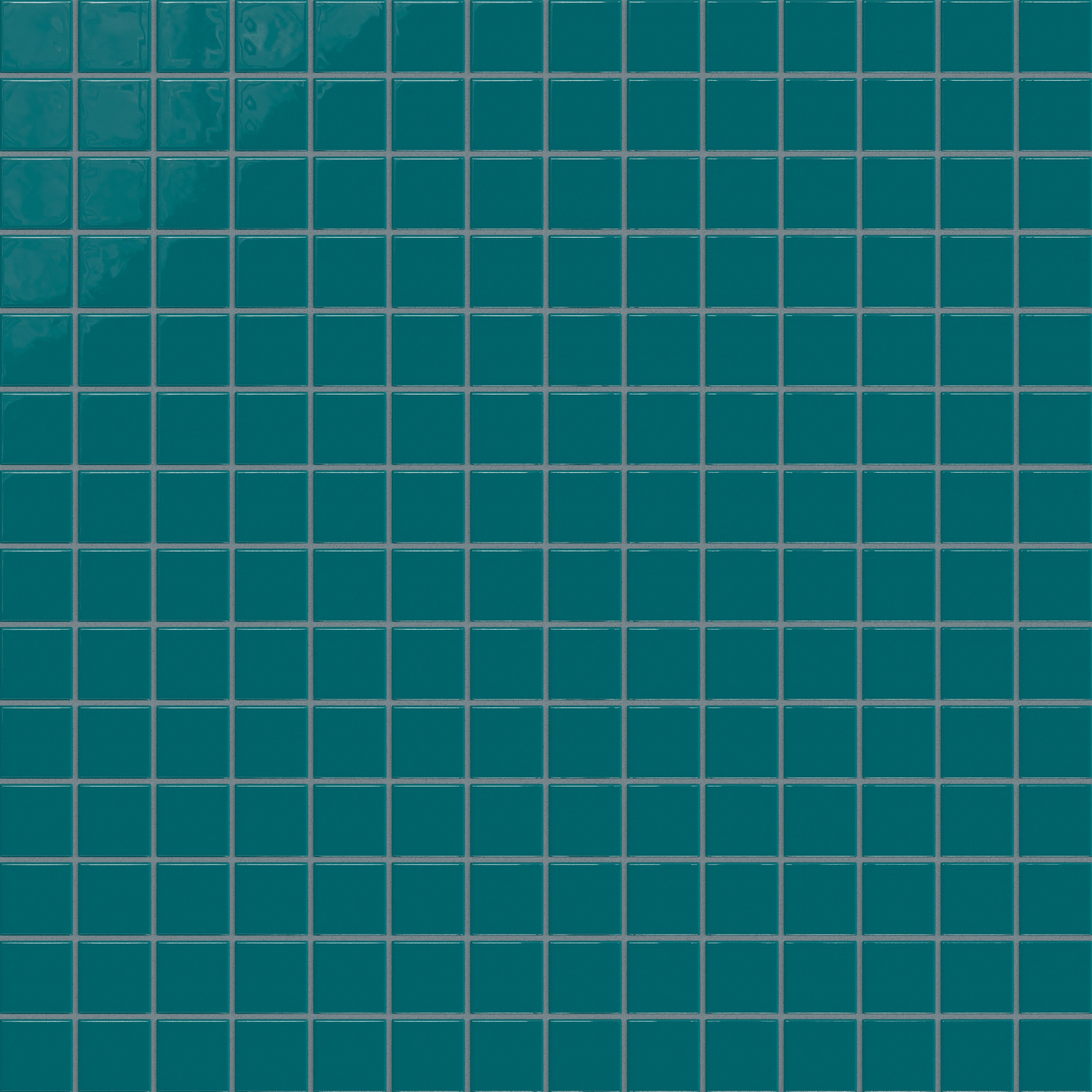 2x2 Straight Set Sheeted Natural Press Ceramic Mosaic Tile in Maya Blue Gloss