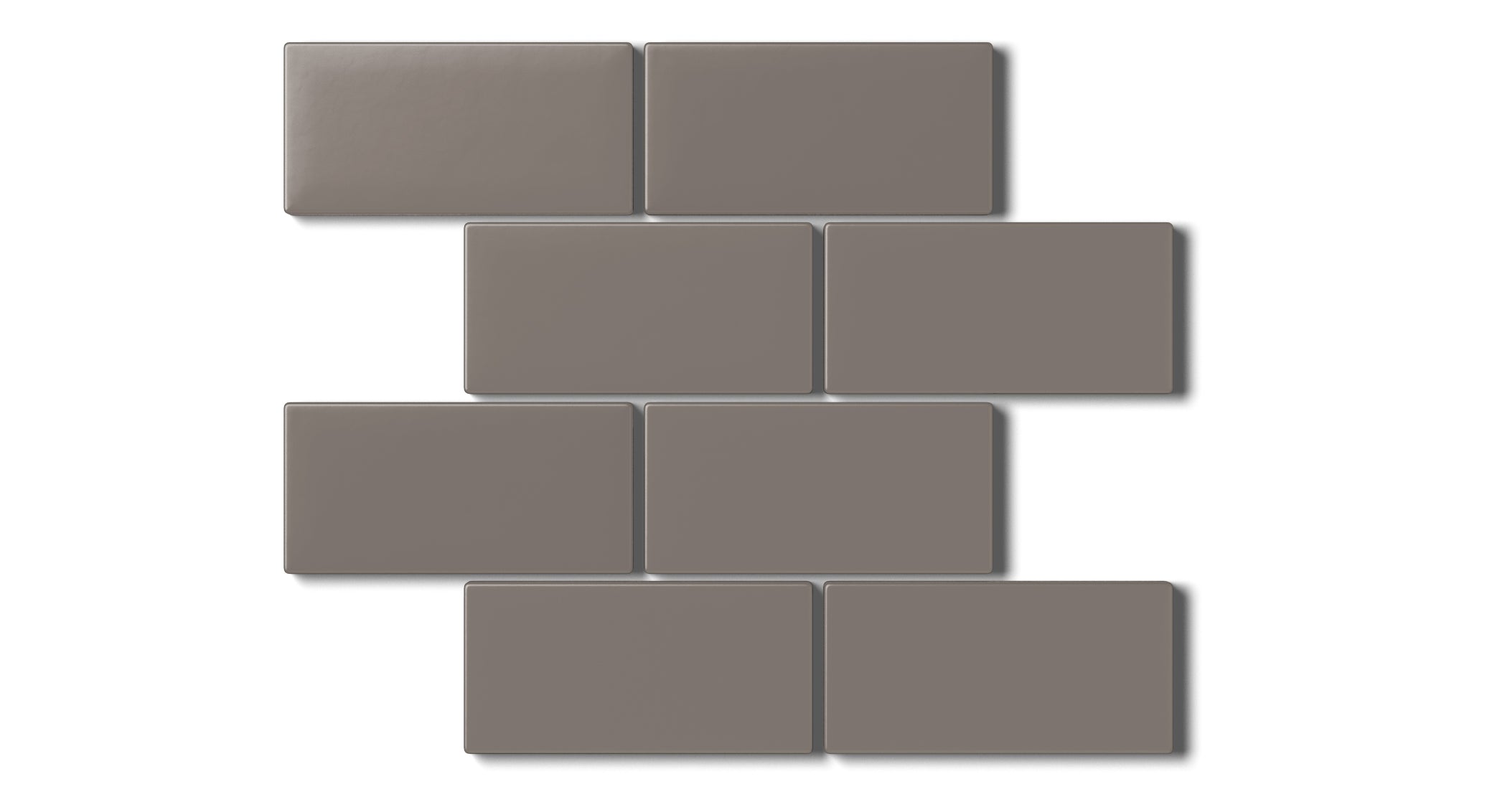 Timberline 2x4 Half Offset Sheeted Matte Natural Press Ceramic
