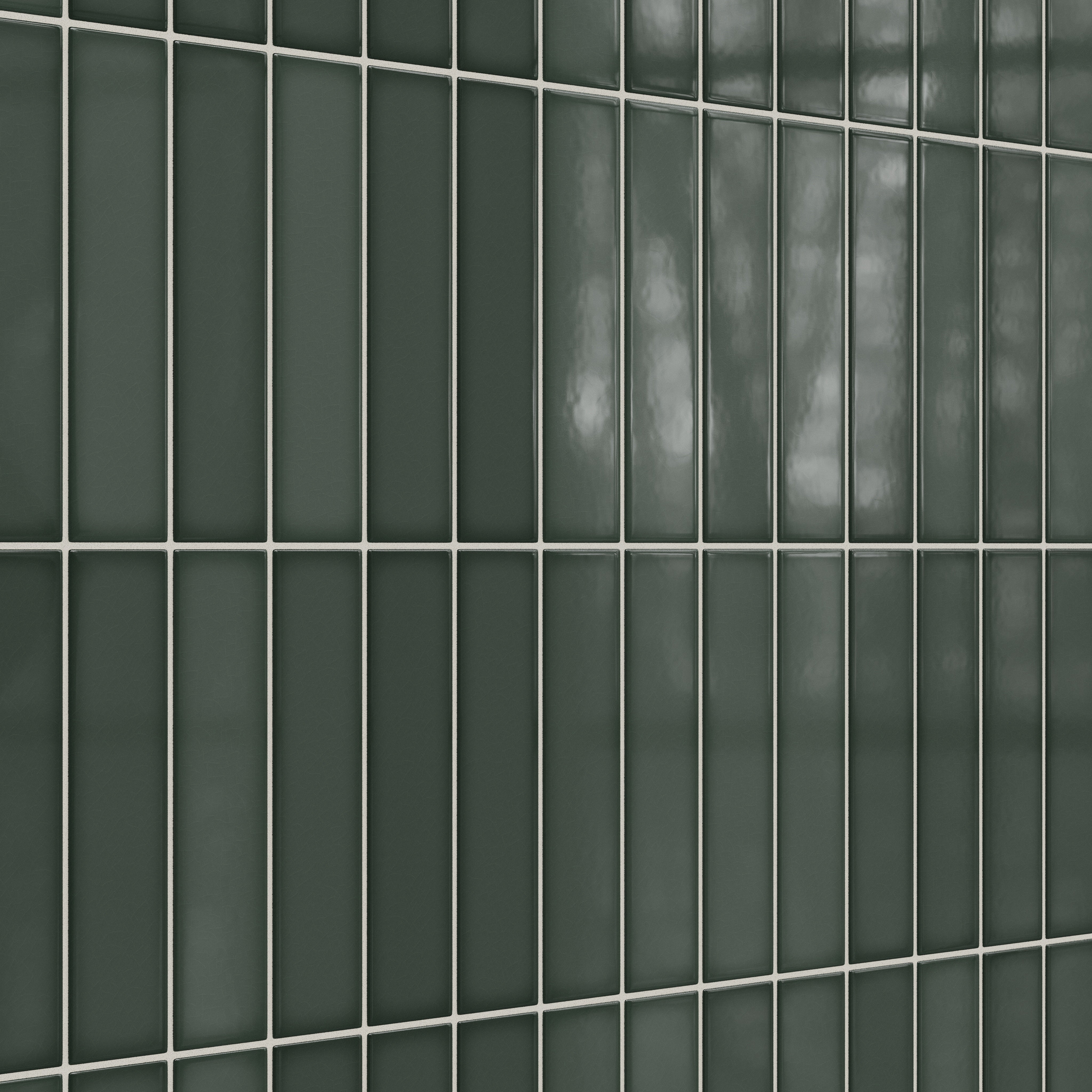クレイユ ファイアンスフィン オクトゴナル ダイヤリム B Tempest 3x12 Gloss Original Ceramic Tile - Fireclay Tile