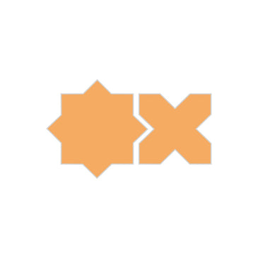 Star & Cross Original Ceramic Tile in Koi Matte