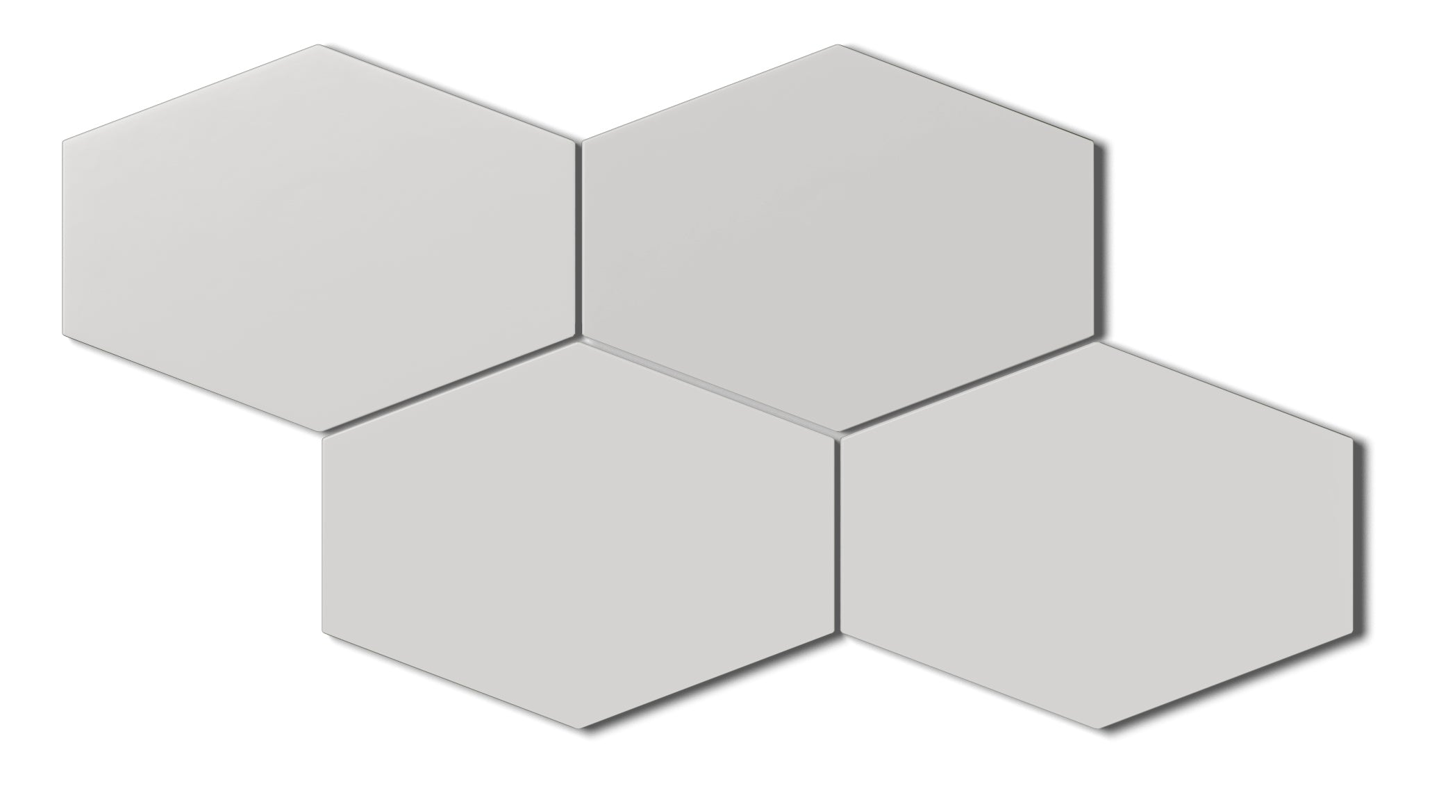 Elongated Hexagon Natural Press Ceramic Tile in Cloud Cover Matte