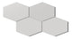 Elongated Hexagon Natural Press Ceramic Tile in Cloud Cover Matte
