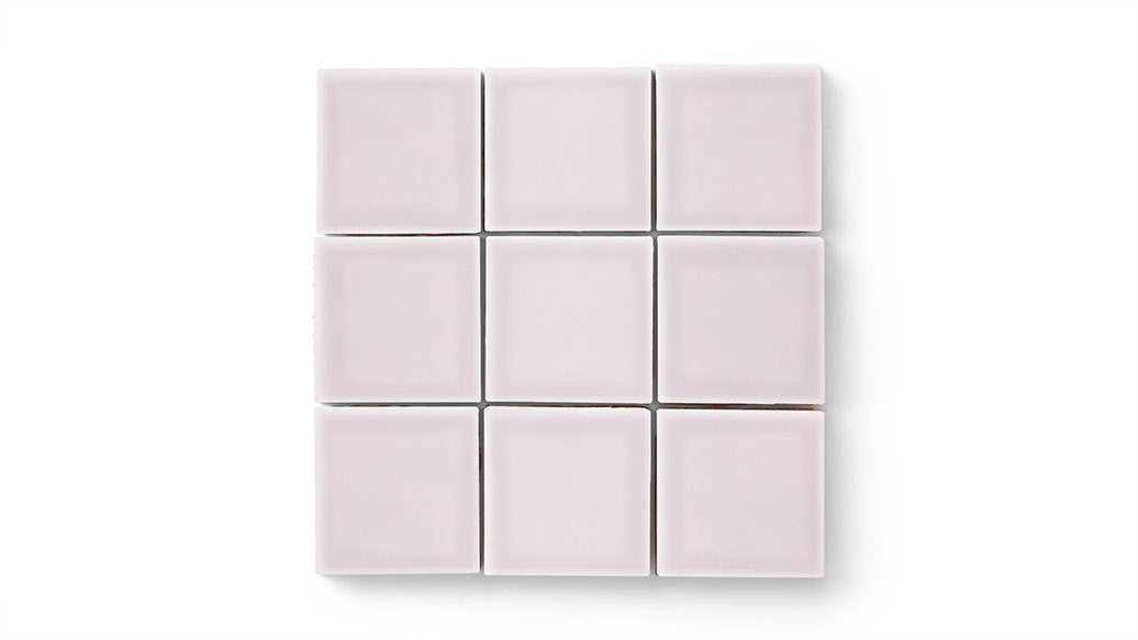 3x3 Straight Set Sheeted Original Ceramic Mosaic Tile in Evening Glow Gloss