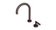 Contour One Handle Deck Mount Gooseneck Lavatory Faucet with Soft Lever Handle in Architectural Copper